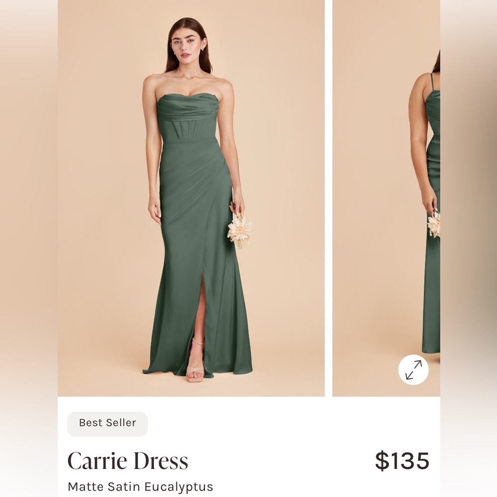 Birdy Grey Carrie Dress Matte Satin Eucalyptus XS